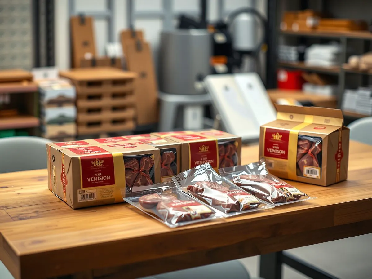 鹿肉礼盒真空包装展示